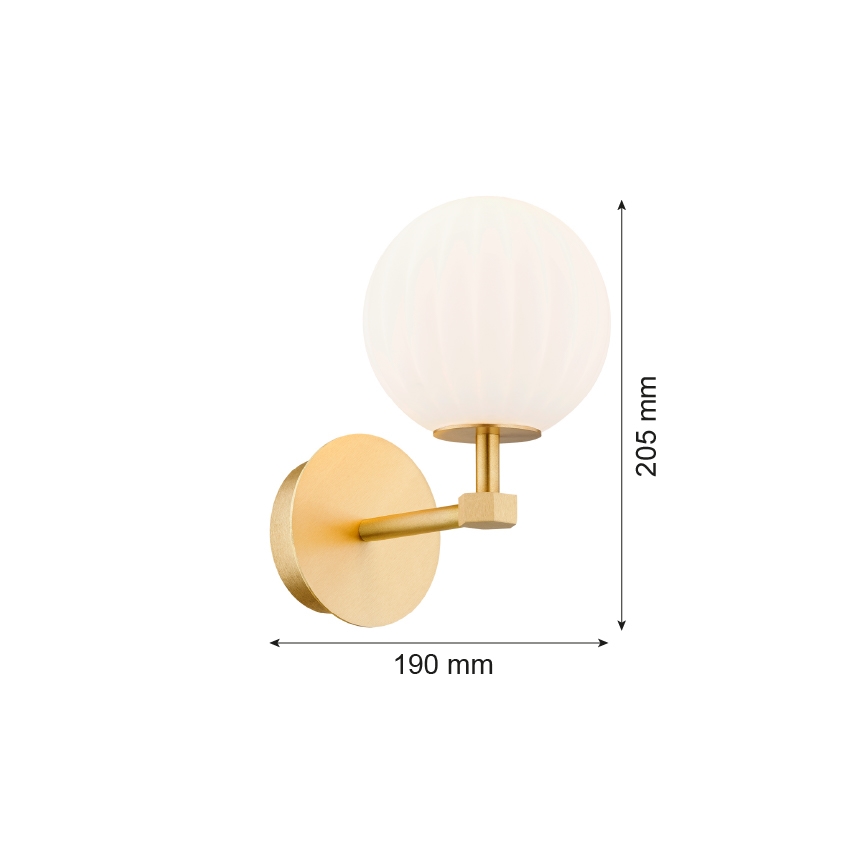 Argon 8502 - Zidna lampa PALOMA 1xE14/7W/230V zlatna/beli