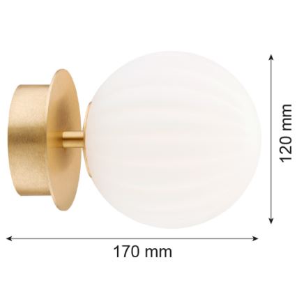 Argon 8504 - Zidna lampa PALOMA 1xE14/7W/230V zlatna/beli