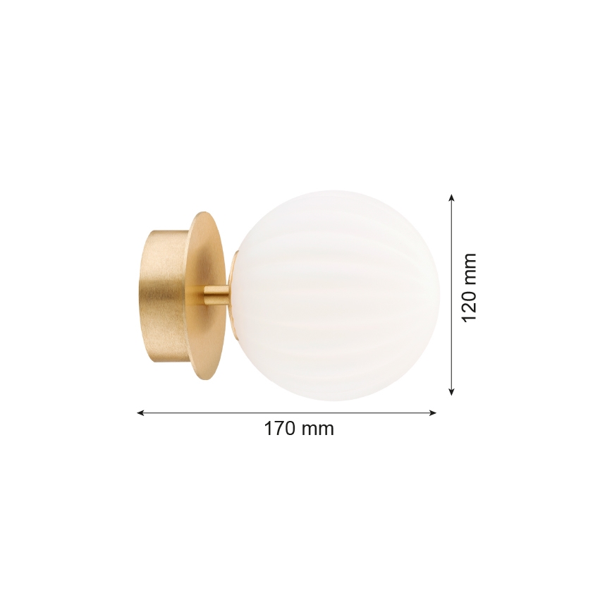 Argon 8504 - Zidna lampa PALOMA 1xE14/7W/230V zlatna/beli