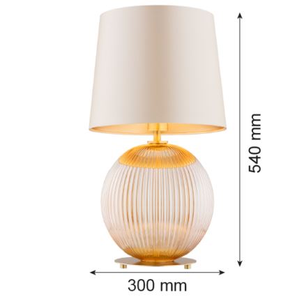 Argon 8535 - Stona lampa HAMILTON 1xE27/15W/230V 54 cm kremasta/bež