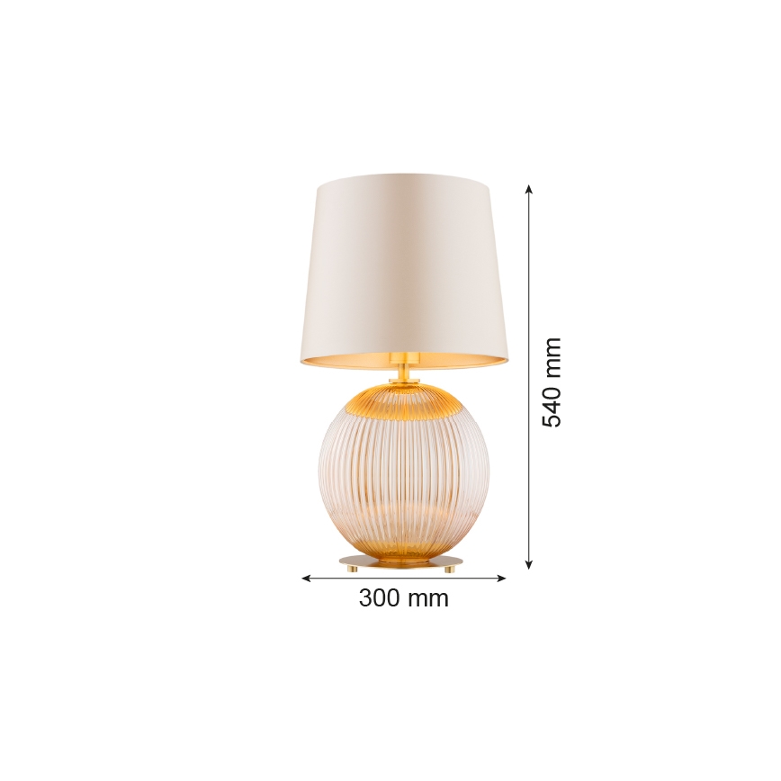 Argon 8535 - Stona lampa HAMILTON 1xE27/15W/230V 54 cm kremasta/bež