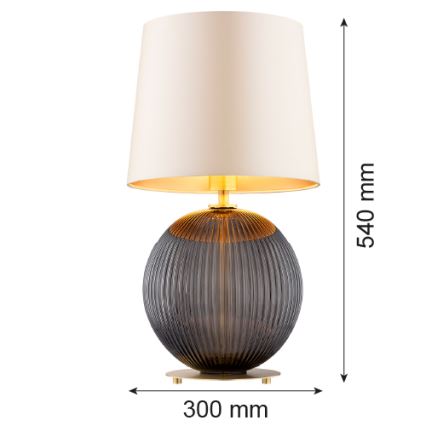Argon 8538 - Stona lampa HAMILTON 1xE27/15W/230V 54 cm kremasta/crno