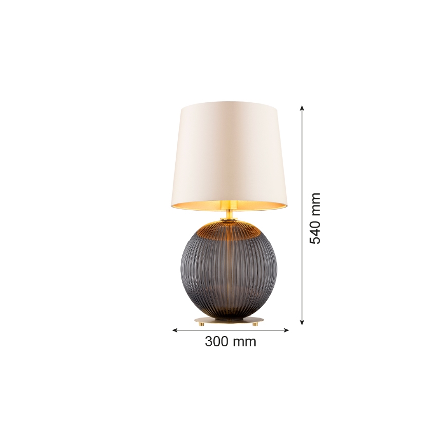Argon 8538 - Stona lampa HAMILTON 1xE27/15W/230V 54 cm kremasta/crno