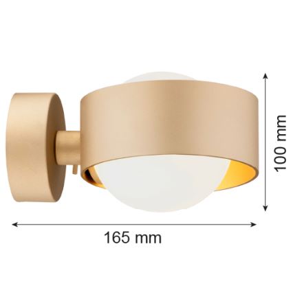 Argon 8567 - Zidna lampa za kupatilo MASSIMO PLUS 1xG9/6W/230V IP44 zlatna