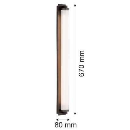Argon 8623 - LED Zidna lampa HAMPTON LED/34W/230V 3000K crno