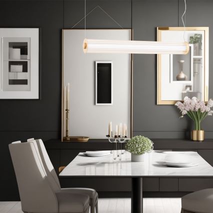 Argon 8624 - LED luster na sajli HAMPTON LED/90W/230V 3000K 120 cm mesing