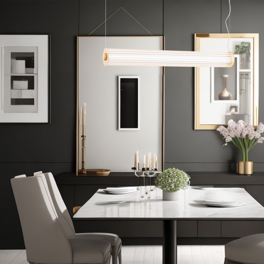 Argon 8624 - LED luster na sajli HAMPTON LED/90W/230V 3000K 120 cm mesing