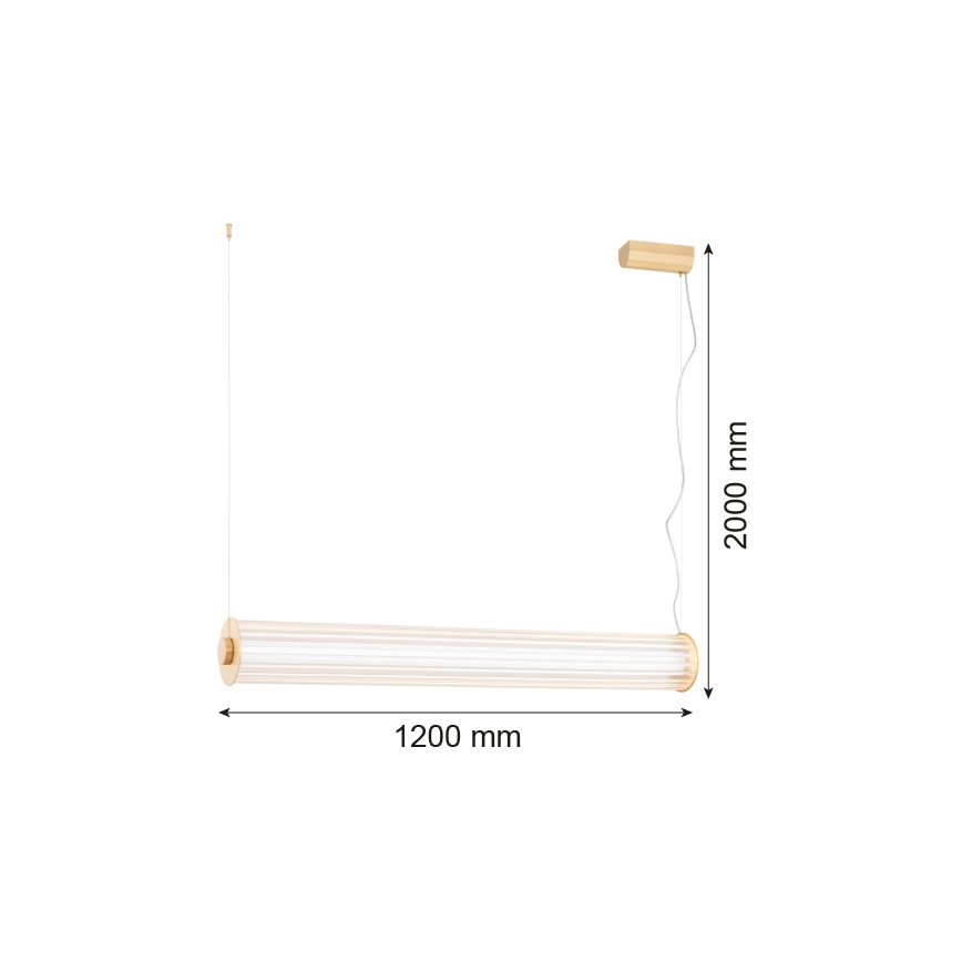 Argon 8624 - LED luster na sajli HAMPTON LED/90W/230V 3000K 120 cm mesing
