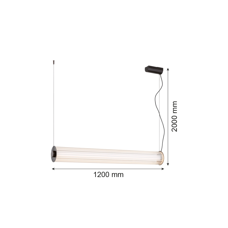 Argon 8625 - LED luster na sajli HAMPTON LED/90W/230V 3000K 120 cm crno