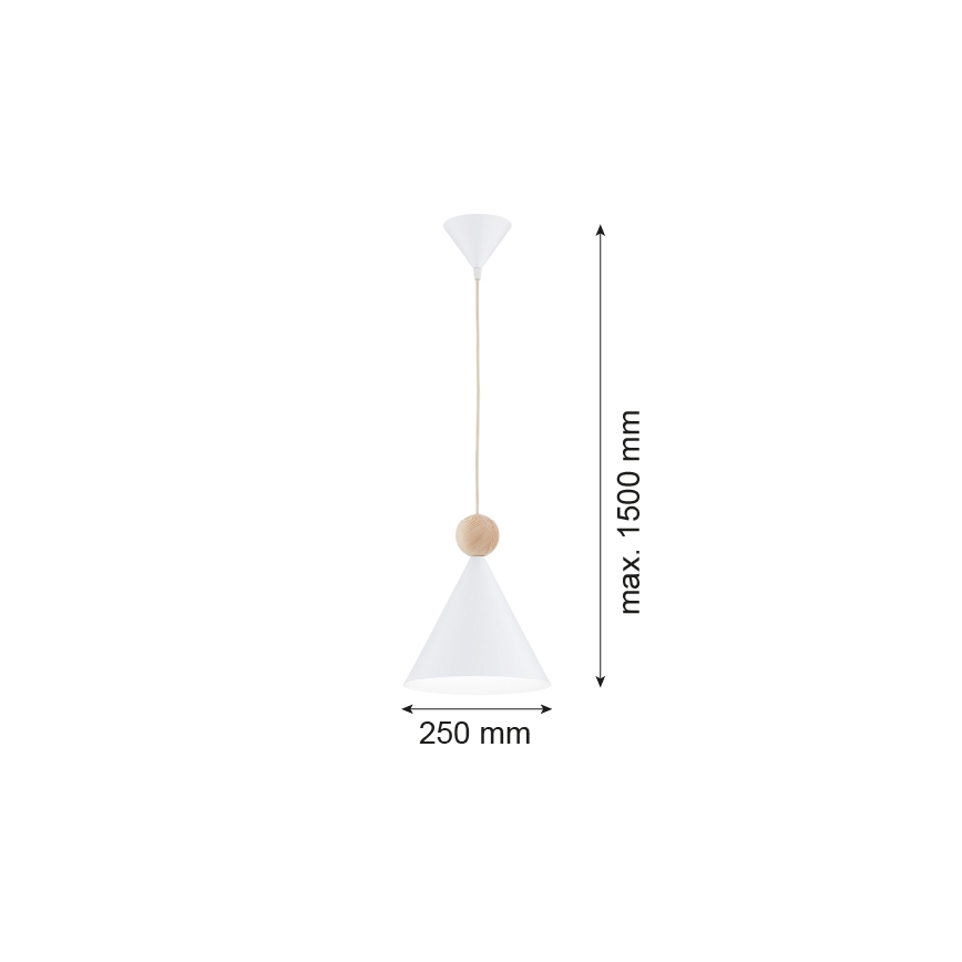Argon 8629 - Luster na sajli KEGEL 1xE27/15W/230V beli