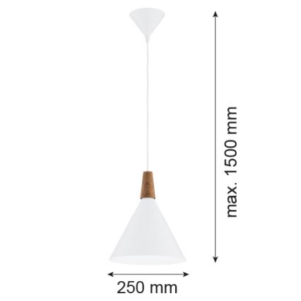 Argon 8630 - Luster na sajli KEGEL 1xE27/15W/230V beli