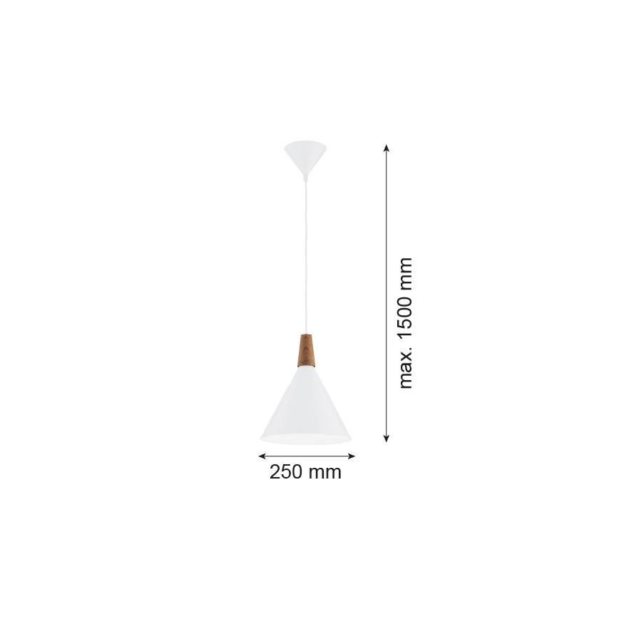 Argon 8630 - Luster na sajli KEGEL 1xE27/15W/230V beli