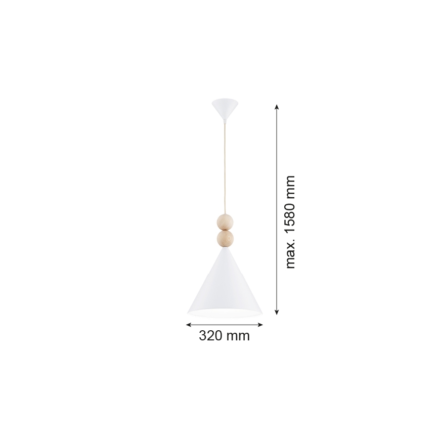 Argon 8632 - Luster na sajli KEGEL 1xE27/15W/230V beli