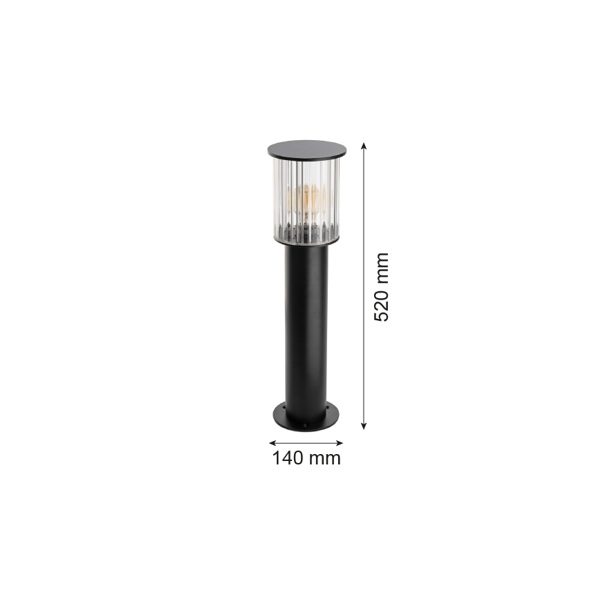 Argon 8749 - Spoljašnja lampa NORFOLK 1xE27/15W/230V IP44 52cm crno