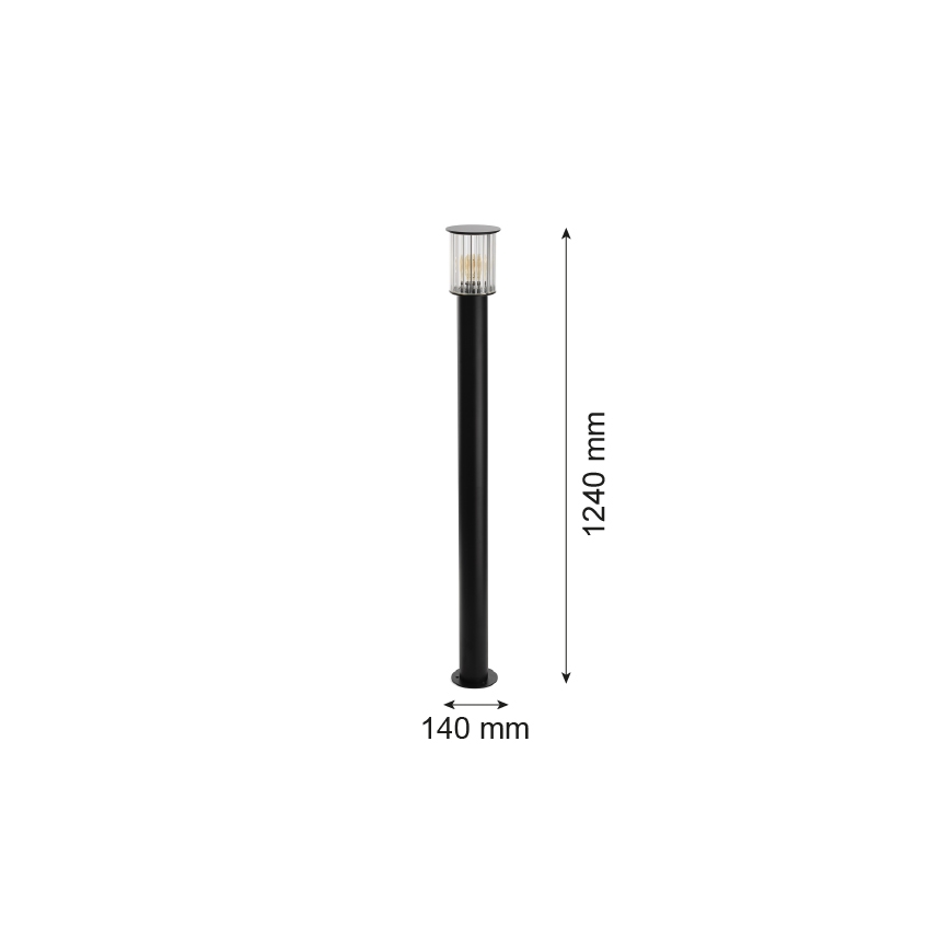 Argon 8750 - Spoljašnja lampa NORFOLK 1xE27/15W/230V IP44 124cm crno
