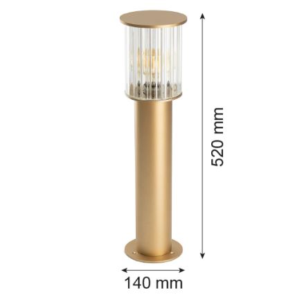 Argon 8753 - Spoljašnja lampa NORFOLK 1xE27/15W/230V IP44 52cm zlatna