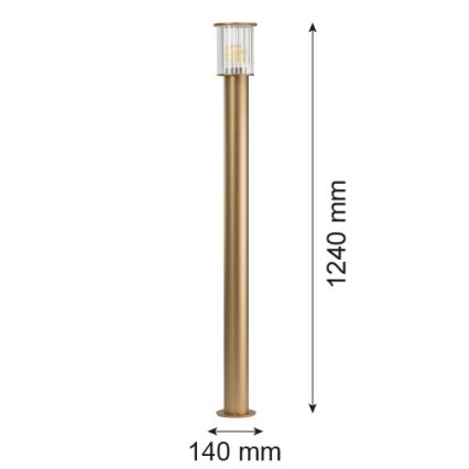 Argon 8754 - Spoljašnja lampa NORFOLK 1xE27/15W/230V IP44 124cm zlatna