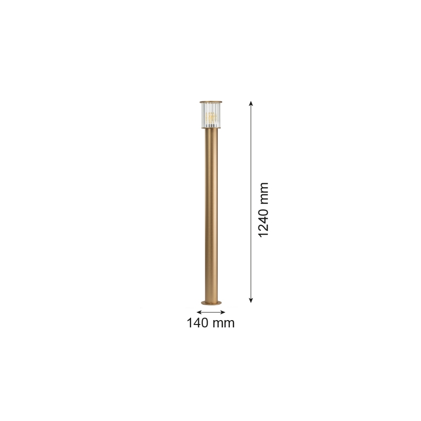Argon 8754 - Spoljašnja lampa NORFOLK 1xE27/15W/230V IP44 124cm zlatna