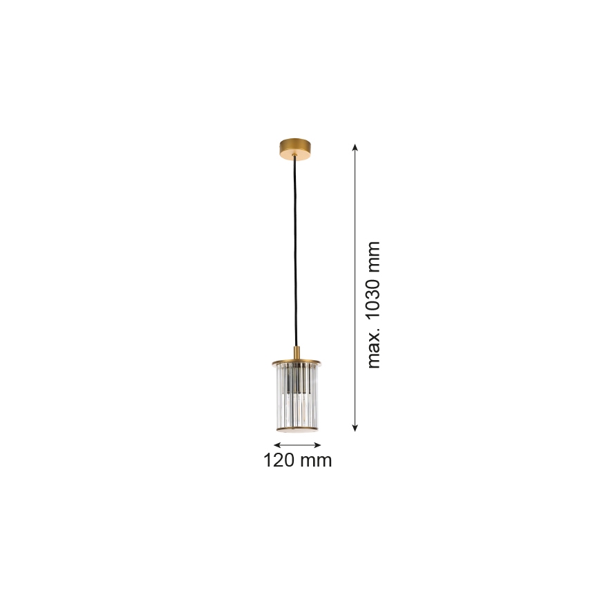 Argon 8755 - Spoljašnji luster na sajli NORFOLK 1xE27/15W/230V IP44 zlatna