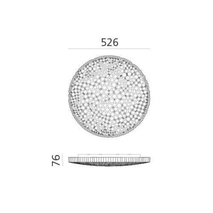 Artemide 0210010APP - LED Prigušiva plafonjera CALIPSO LED/50W/230V 3000K