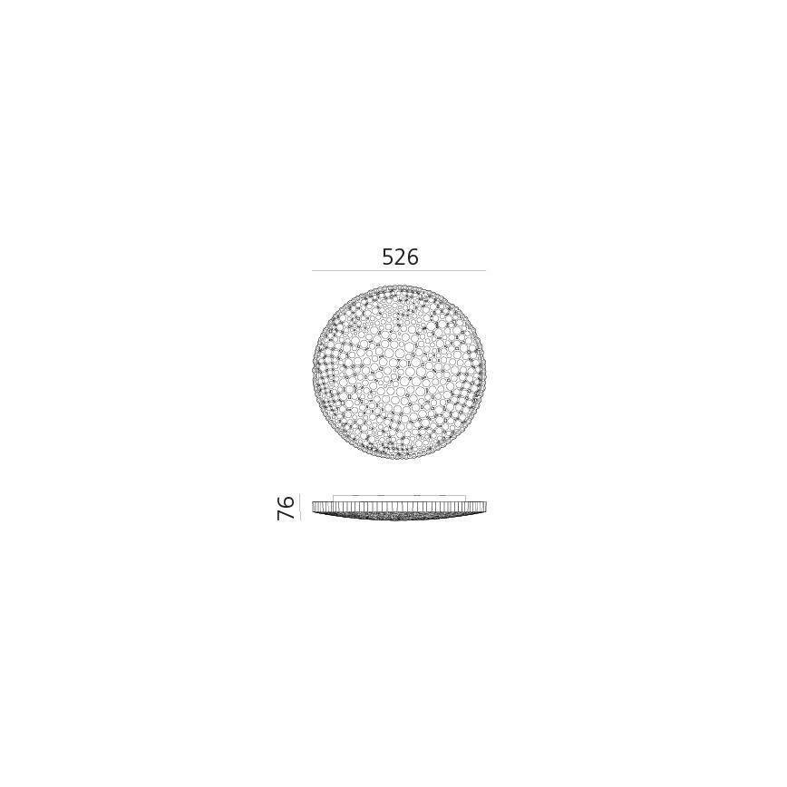Artemide 0210010APP - LED Prigušiva plafonjera CALIPSO LED/50W/230V 3000K