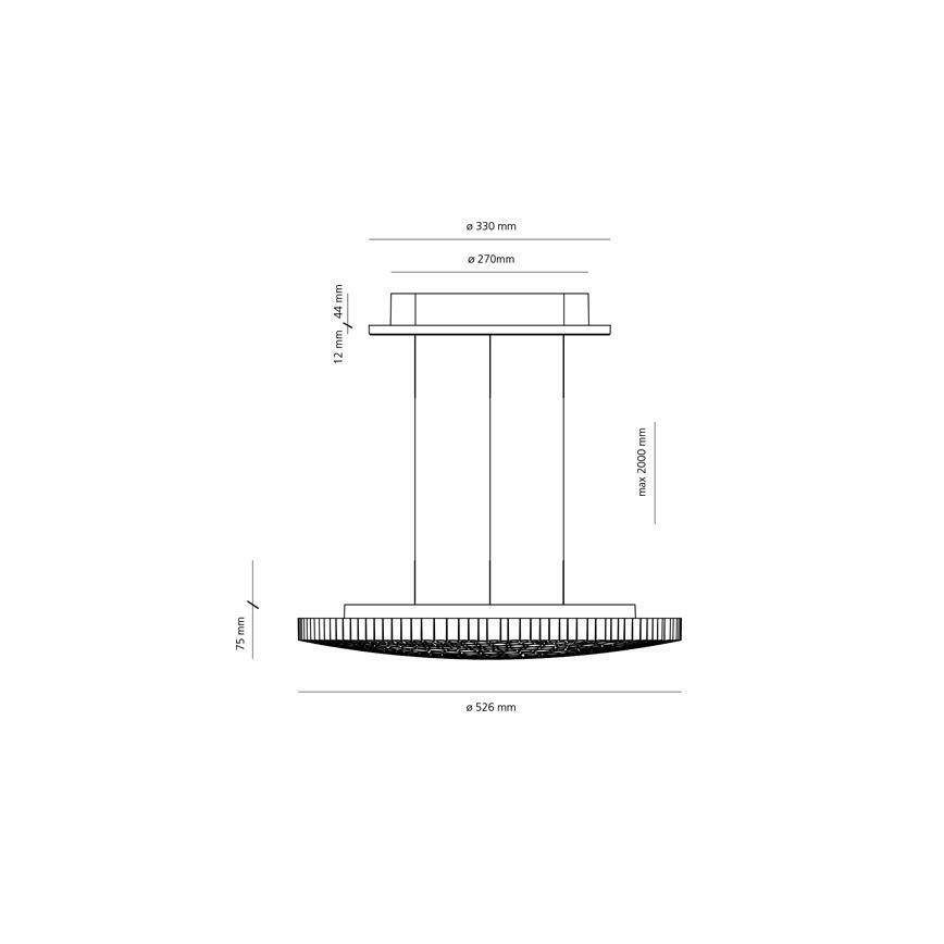 Artemide 0213010APP - LED Prigušivi luster na sajli CALIPSO LED/50W/230V 3000K