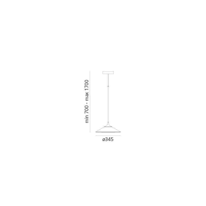 Artemide 0352030A - LED Prigušivi luster na sajli ORSA LED/20W/230V 3000K pr. 24,5 cm