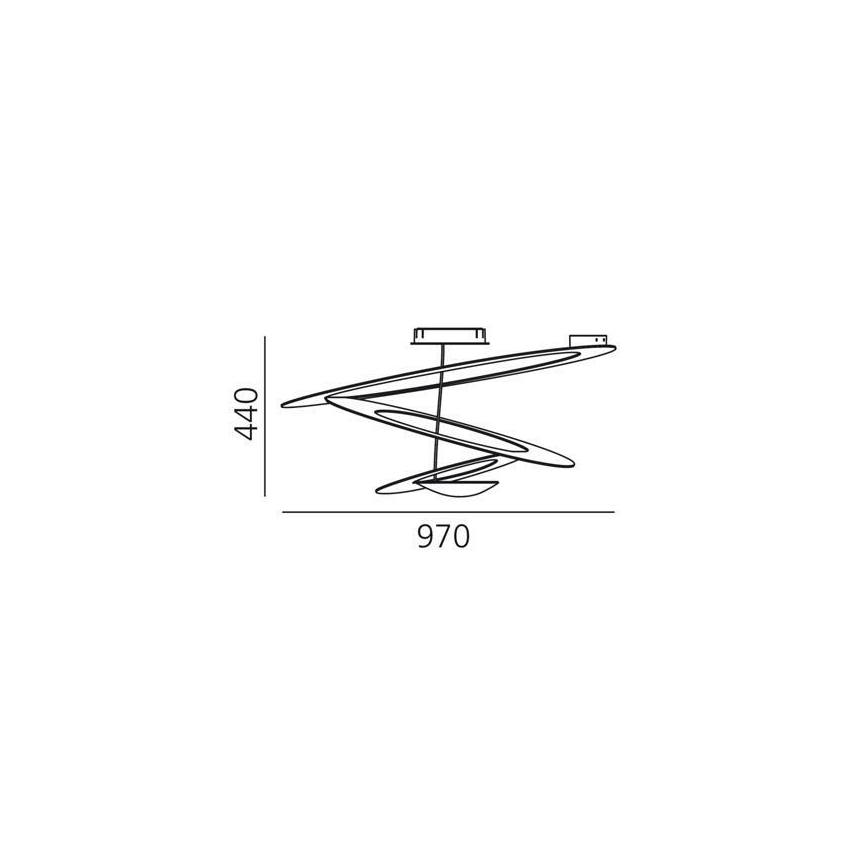 Artemide 1253120A - LED prigušiva plafonska svetiljka PIRCE LED/44W/230V 3000K zlatna