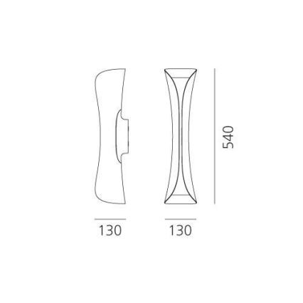 Artemide 1373010A - Zidna lampa CADMO 2xGU10/10W/230V crno