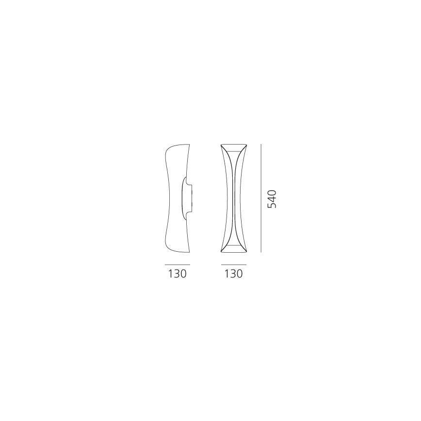 Artemide 1373010A - Zidna lampa CADMO 2xGU10/10W/230V crno