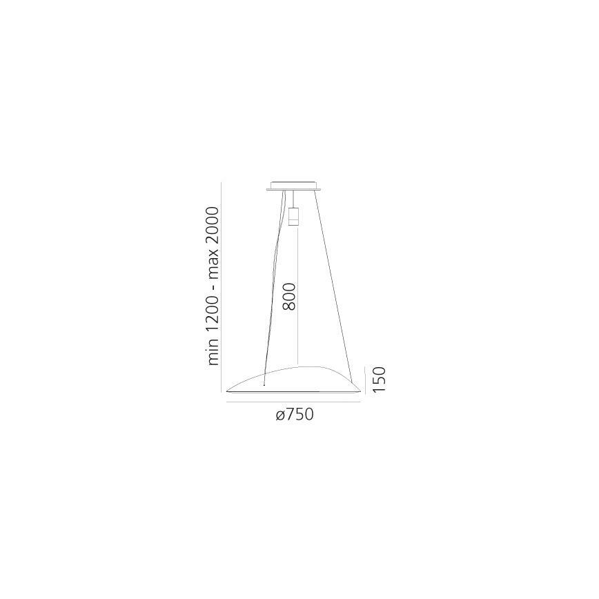 Artemide 1402010APP - LED RGBW Prigušivi luster na sajli AMELUNA LED/45W/230V 3000K