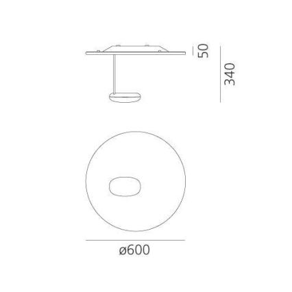 Artemide 1471110A - LED Prigušiva plafonjera DROPLET LED/29W/230V 3000K