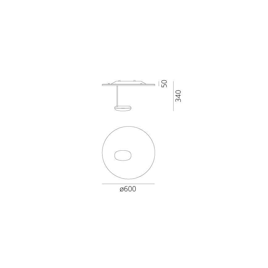 Artemide 1471110A - LED Prigušiva plafonjera DROPLET LED/29W/230V 3000K