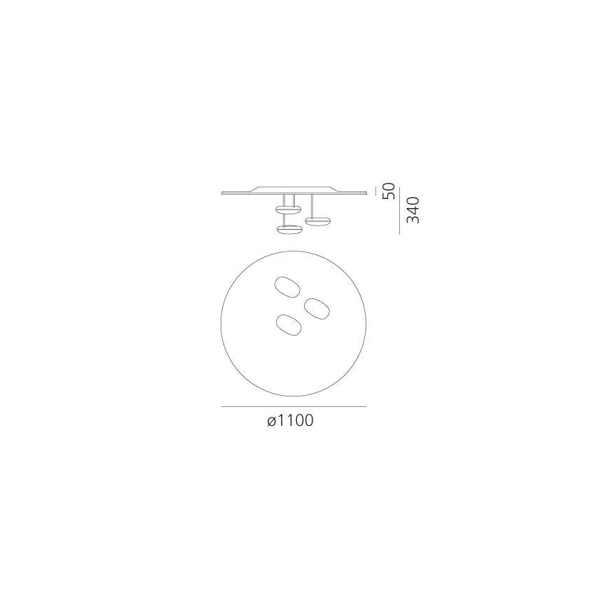 Artemide 1474110A - LED Prigušiva plafonjera DROPLET LED/87W/230V 3000K