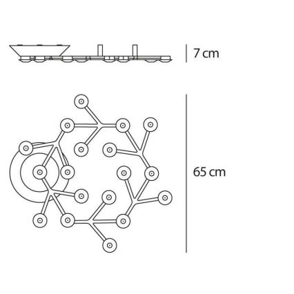 Artemide 1594050APP - LED Prigušiva plafonjera NET LED/43W/230V 3000K