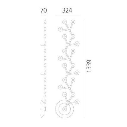 Artemide 1596050APP - LED Prigušiva plafonjera NET LED/45W/230V 3000K