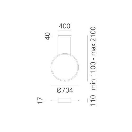 Artemide 1992330APP - LED RGBW Prigušivi luster na sajli DISCOVERY LED/42W/230V 2700-6500K crno