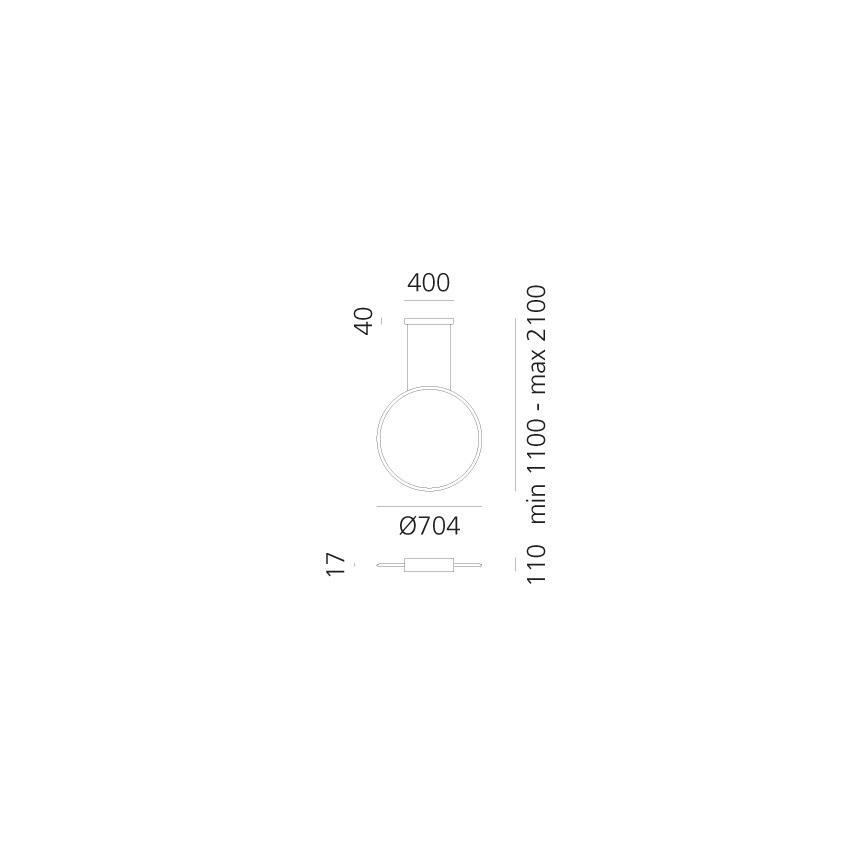 Artemide 1992330APP - LED RGBW Prigušivi luster na sajli DISCOVERY LED/42W/230V 2700-6500K crno