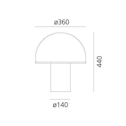 Artemide A006300 - Stona lampa ONFALE 1xE14/5W/230V + 1xE27/13W bela