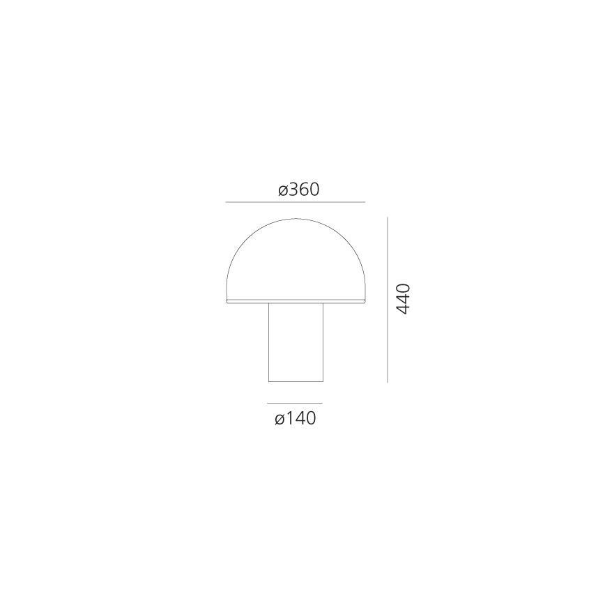 Artemide A006300 - Stona lampa ONFALE 1xE14/5W/230V + 1xE27/13W bela