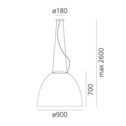 Artemide A243200 - LED Prigušivi luster na sajli NUR LED/80W/230V 3000K antracit