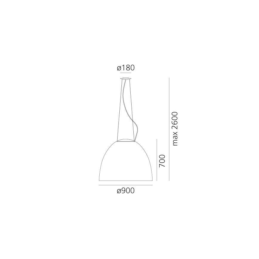 Artemide A243200 - LED Prigušivi luster na sajli NUR LED/80W/230V 3000K antracit