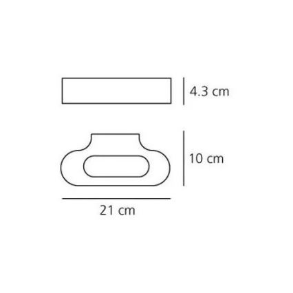 Artemide AR 0615030A - LED Zidna svjetiljka TALO 1xLED/20W/230V