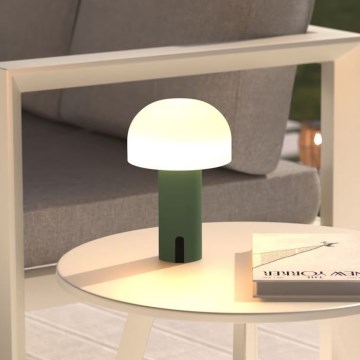 Atmosphera - LED Punjiva vanjska dodirna stona lampa JANY LED/3,7V 22 cm 2200 mAh IP44 zelena