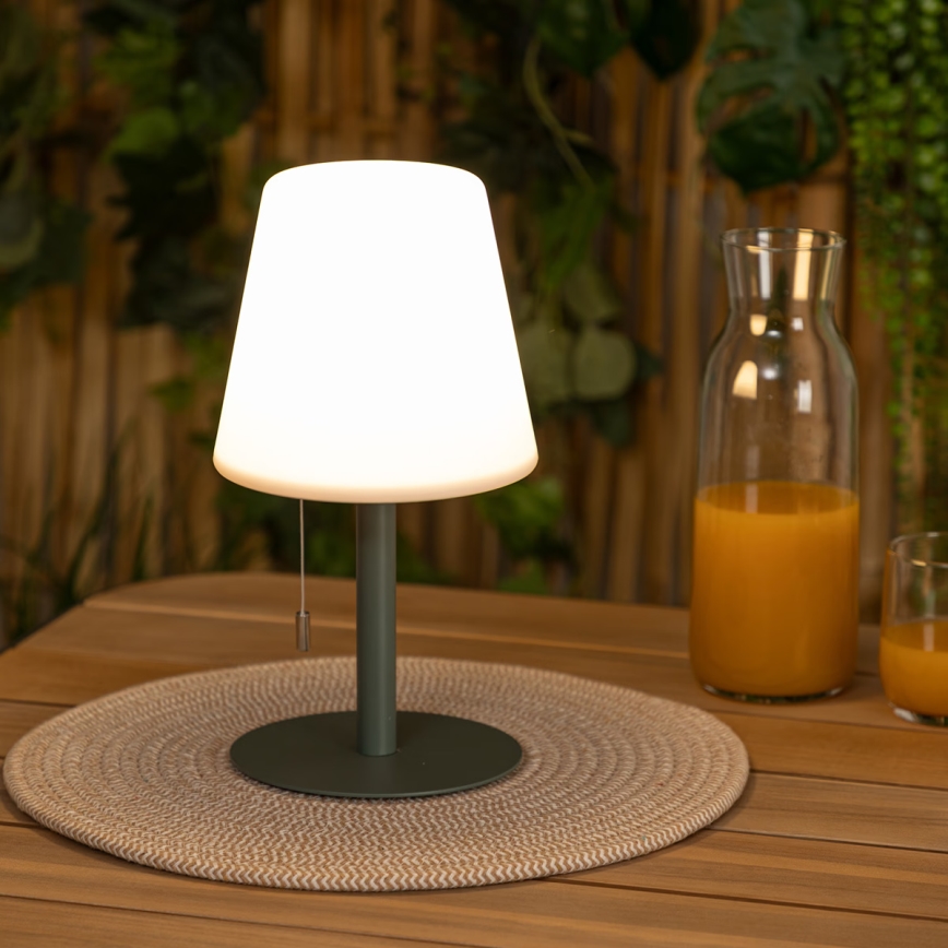Atmosphera - LED RGBW Punjiva vanjska stona lampa ZACK LED/3,7V 1200 mAh IP44 zelena