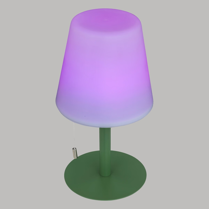 Atmosphera - LED RGBW Punjiva vanjska stona lampa ZACK LED/3,7V 1200 mAh IP44 zelena