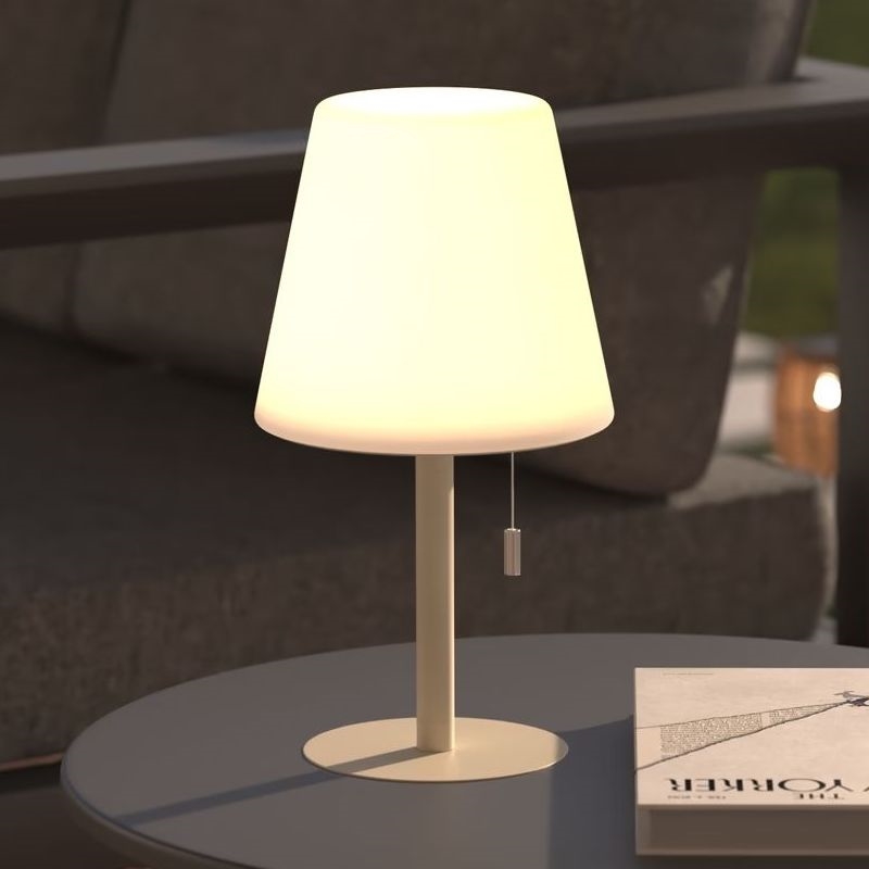 Atmosphera - LED RGBW Punjiva vanjska stona lampa ZACK LED/3,7V 1200 mAh IP44 bež