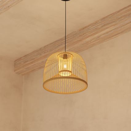 Atmosphera - Luster na sajli AMY 1xE27/40W/230V bambus