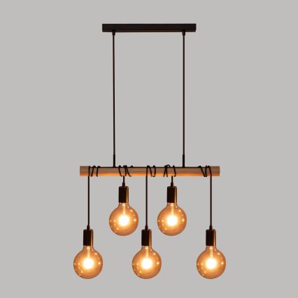 Atmosphera - Luster na sajli JAKE 5xE27/40W/230V bor