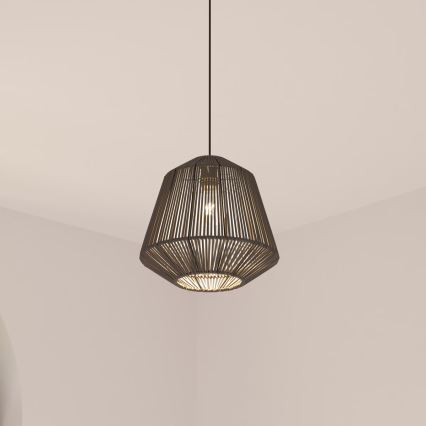 Atmosphera - Luster na sajli JILY 1xE27/40W/230V juta crno